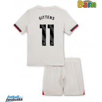 Chelsea Jamie Gittens #11 Bortedraktsett Barn 2025-26 Kortermet (+ Korte bukser)